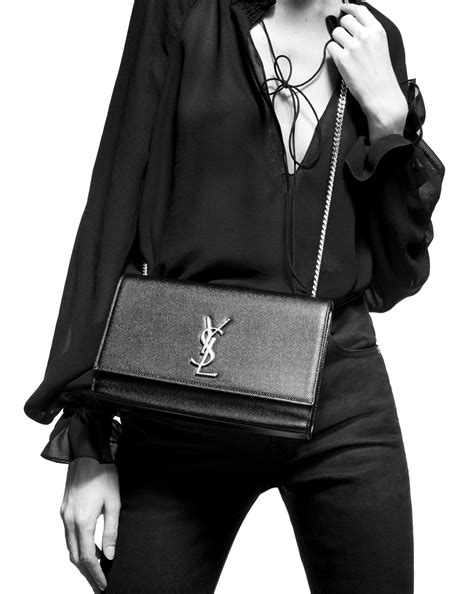 ysl kate medium black silver|kate ysl handbags.